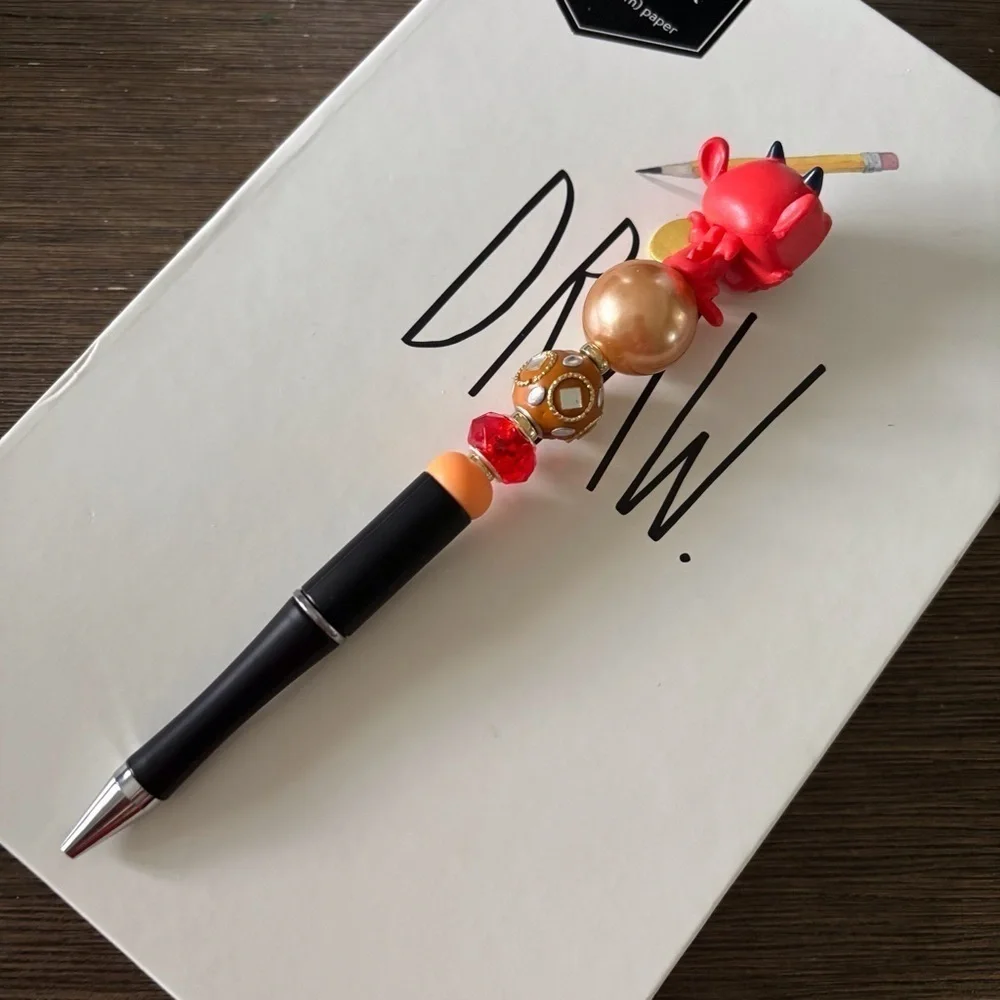 Disney Doorables: Mulan: Mushu handmade beaded pen